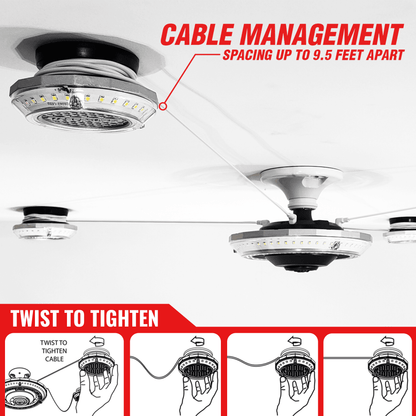 MPI - Luz de techo para garaje con movimiento y iluminación multipunto 