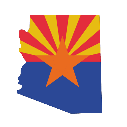 Arizona flag state shape