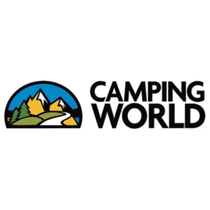 Camping World logo with scenic design on a white background