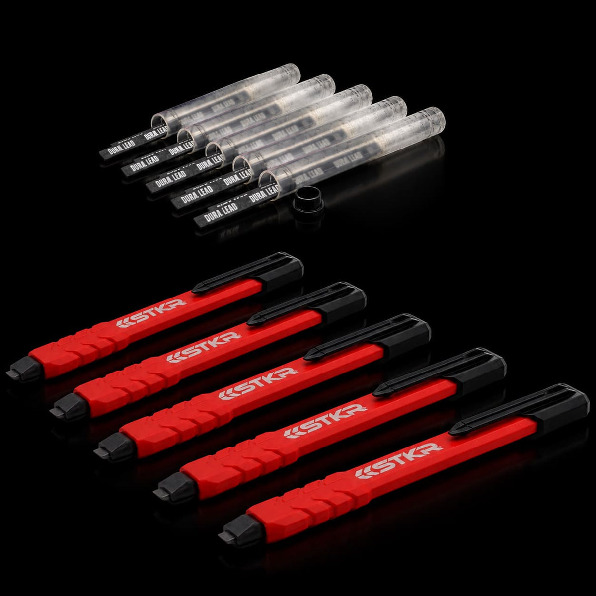 5 packs of Mechanical Carpenters Pencils and 5 packs of Dura Lead