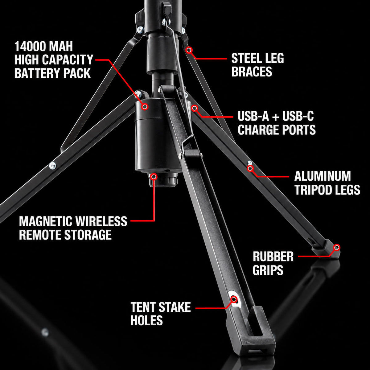 FLi OVER-LANDER 10' Telescoping Light info diagram 2